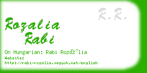 rozalia rabi business card